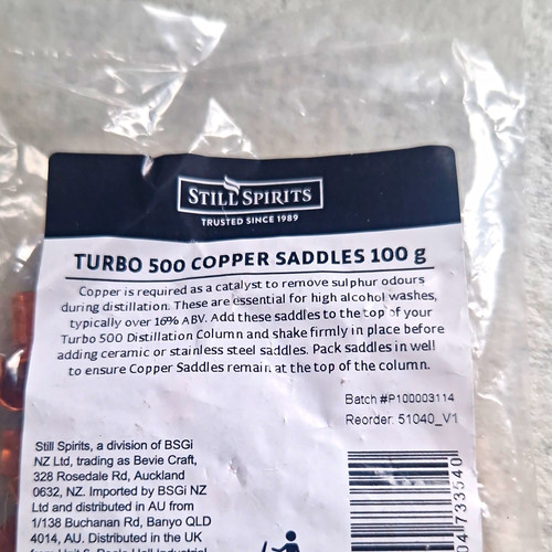 Still Spirits Turbo 500 Copper Saddles Copper 100g