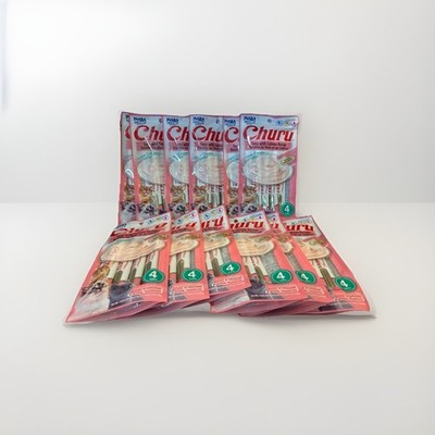 INABA Churu Tuna with Salmon Recipe Lickable Purée Natural Cat Treats 48 Tubes