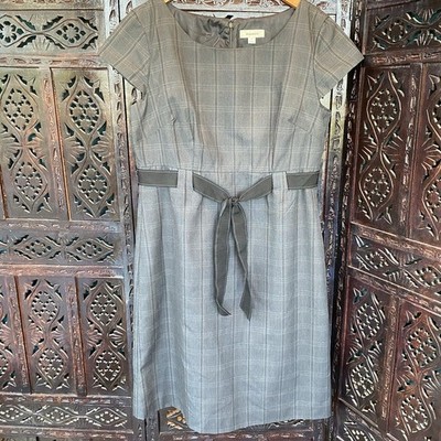 Dressbarn Gray Plaid Sheath Dress 14 XL Cap Sleeve Belted Office Church  Women's | eBay