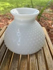 Vintage Hurricane White Hobnail Milk Glass Lamp/ Student Lamp Shade 8"