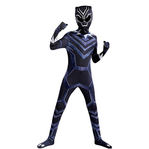 Cosplay Black&Panther Superhelden - Overalls Body Kinderkostüm Halloween Herren - Bild 4 von 23