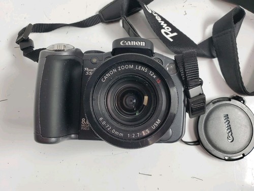 Canon PowerShot S5 IS 8.0MP 12x Optical Zoom Digital Camera Black - Tested - Picture 2 of 14