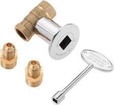 1/2-Inch Straight Quarter-Turn Shut-Off Valve Kit for NG LP Gas Fire Pits, 3-Inc