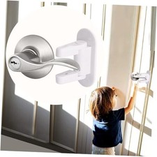 Matenf Childproof Door Lever Lock 2 Pack Prevents Toddlers Pets From Opening