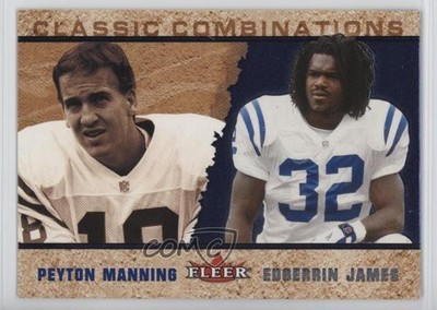 2002 Fleer Tradition Classic Combinations Peyton Manning Edgerrin James HOF 1op7