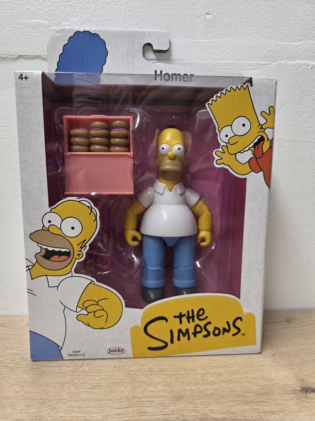 The Simpsons Homer Simpson with Donuts 5"" Action Figure Jakks Pacific Boxed New