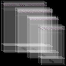 400Pcs Clear Plastic Self Sealing Bags with Hang Hole Resealable Large, 