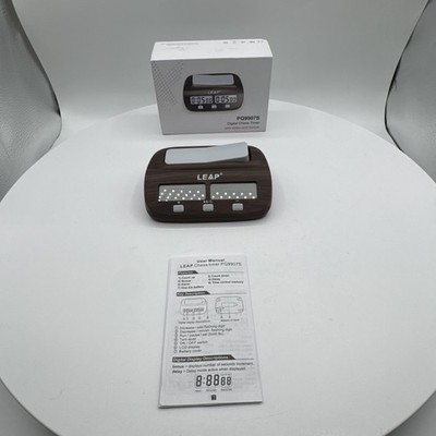 LEAP Digital Chess Clock Timer Wood Appearance Count Up Down Delay Bonus