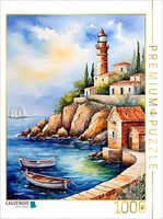 Calvendo Puzzle Lighthouse In Front Of The Harbor | 1000 Pieces, Finished Size 2