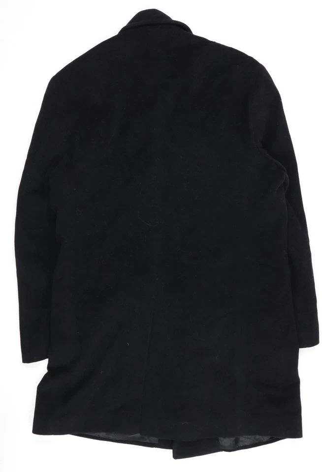 Marks and Spencer Men's Black Pea Coat Medium - Image 2 of 4