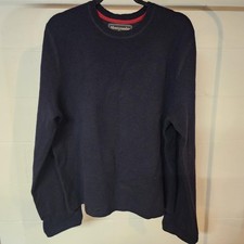 Vintage Y2K Abercrombie Fitch Men XL Navy Blue Lambswool Blend Crewneck Sweater