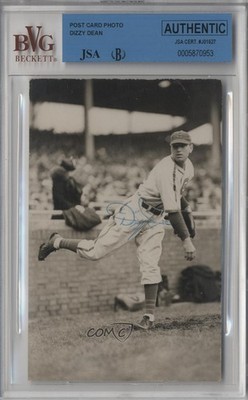 JSA Certified Authenticated Photographs Dizzy Dean Encased by BVG Auto HOF 0q3