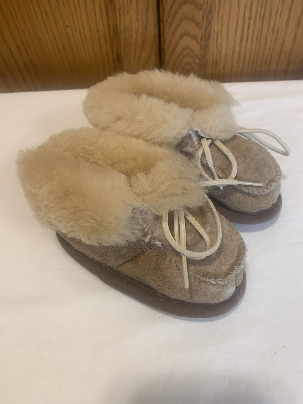 100% Sheepskin Baby Booties- 5 Inch Length On Bottom Of Sole 