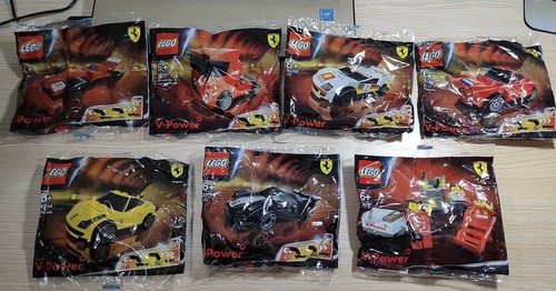 LEGO Shell V-Power Ferrari Polybags Set of 7 (30190 to 30196) Car Speed Champion - Picture 1 of 1