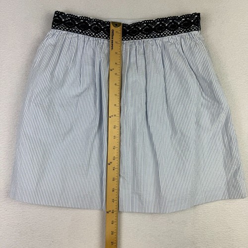 NWT Brooks Brothers Fleece Girl Teen KID 16 Skirt Blue White Striped Cotton 18"L - Picture 5 of 7