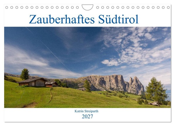 "Calendar 2027 · US Version · Magical South Tyrol (Wall Calendar 2027 12\" × 8\" La"-image