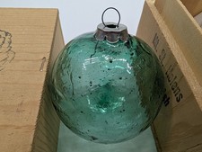  Evergreen Glass Arts Christmas Ornament Aqua Handcrafted Mt Saint Helens Ash