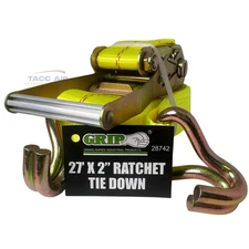 Grip Extreme 27' x 2" Heavy Duty J Hook Ratcheting Tie Down Cargo Strap