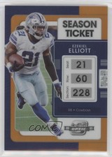 2021 Contenders Optic Season Ticket Orange Prizm 18/50 Ezekiel Elliott #33 b8h