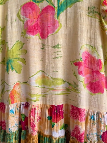 Jams World Hattie Kleid Größe Medium Lagune Hawaii Blumen Kurzarm Mini - Bild 3 von 5
