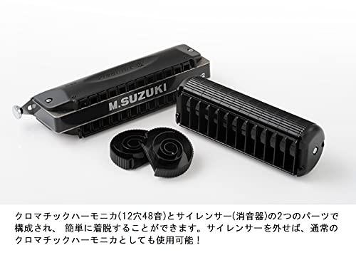 Suzuki Harmonica Black (SNB-48) From Japan - Picture 3 of 7
