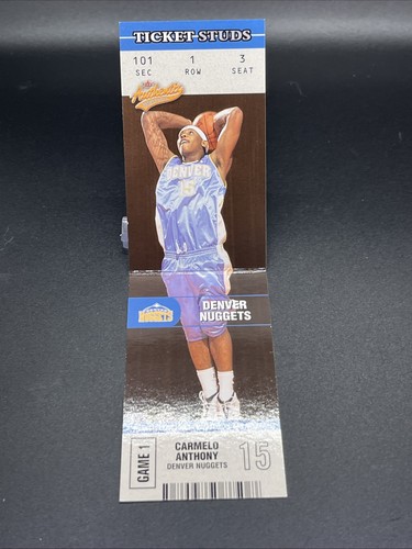 2003-04 Fleer Authentix Ticket Studs #12 Carmelo Anthony - Picture 3 of 3