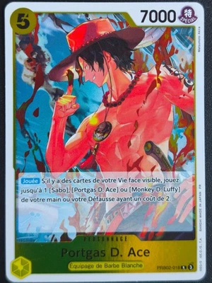 Carte ONE PIECE PORTUGAS D. ACE PRB02-018R FOIL FR NEUVE - Photo 1/4