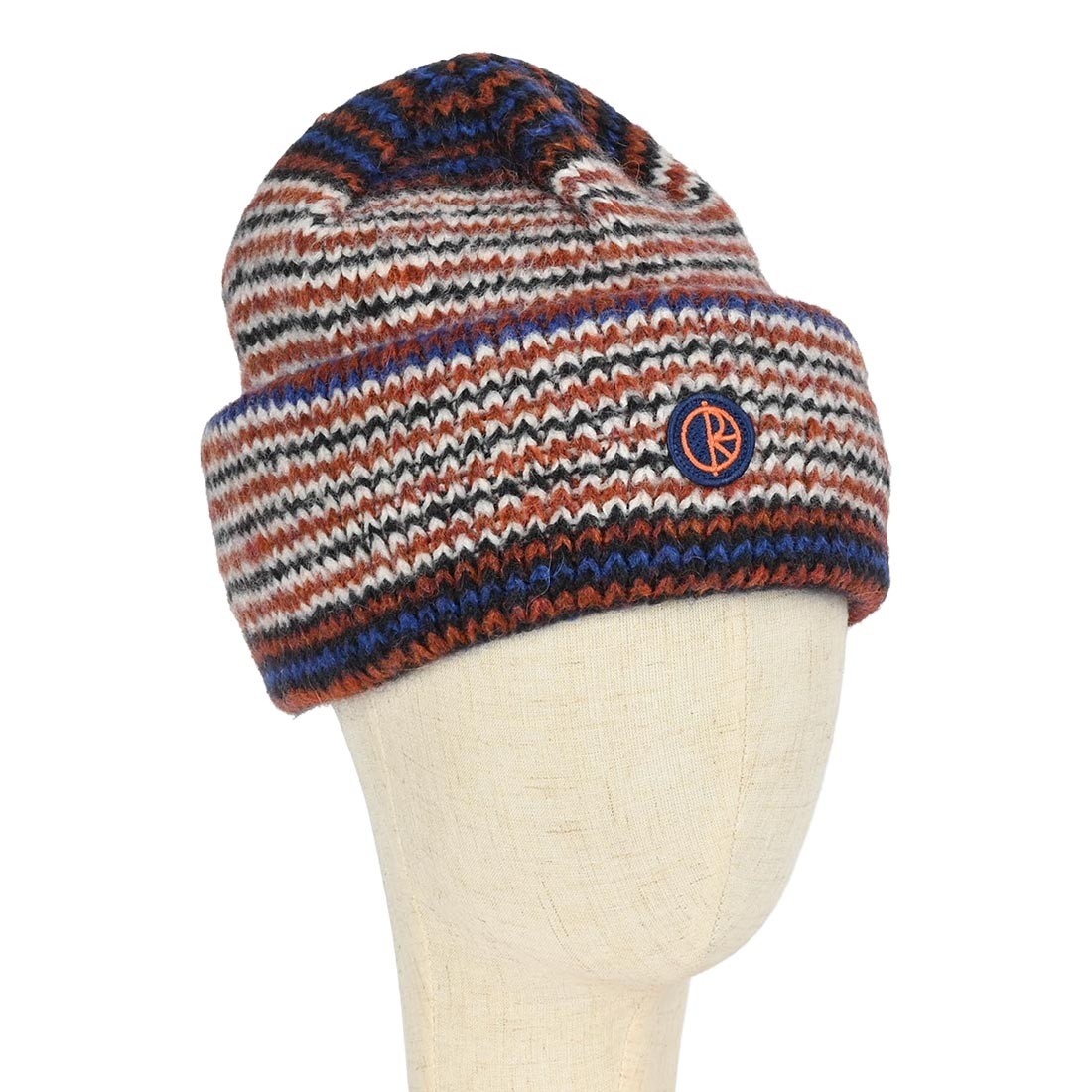 Polar George Beanie Hat - Blue/Orange - Image 2