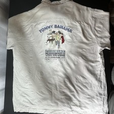 Vintage 1993 Tommy Bahama Men's Silk Camp Button-Up XL "Rumming with the Bulls"