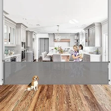 GRENFU 95" Retractable Baby Gates Extra Wide Mess Gate for Doors 34612, Black