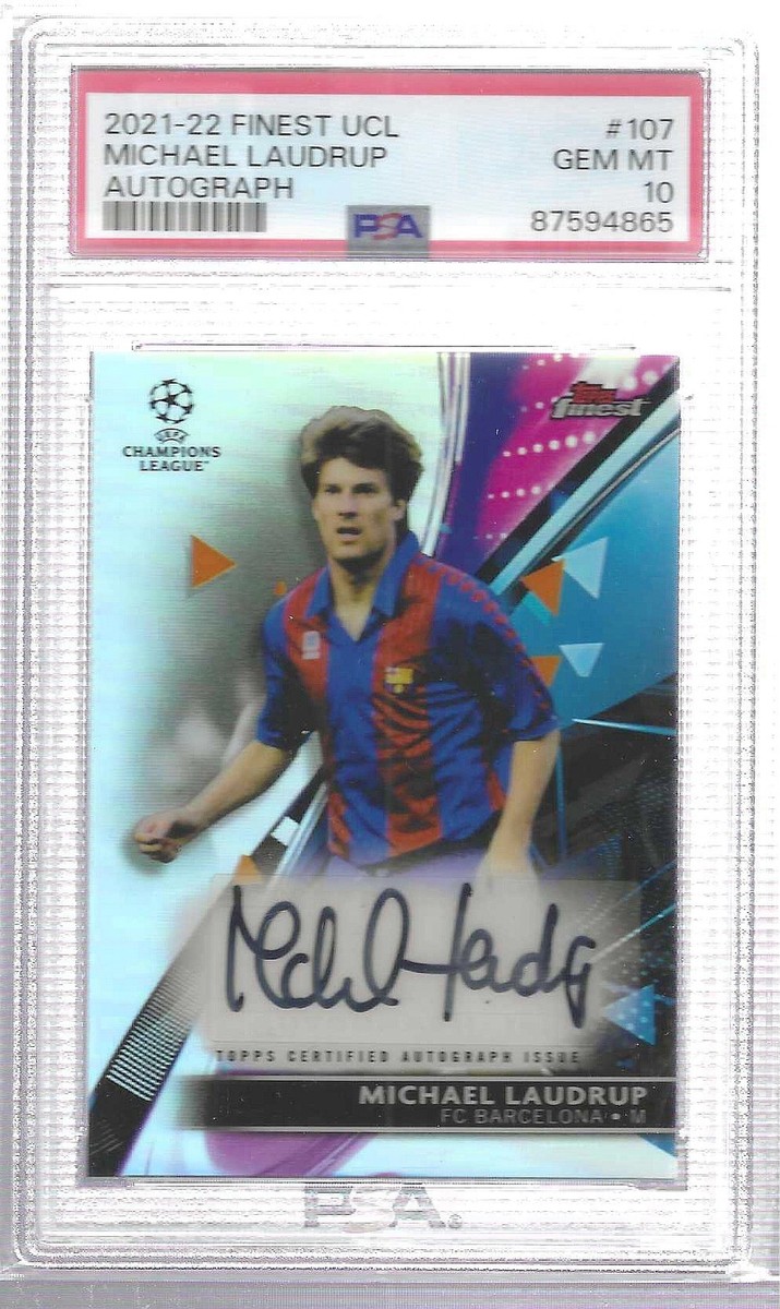 世界50枚限定！TOPPS LAUDRUP ラウドルップ PSA8 AUTO10 MICHAEL LAUDRUP 2021-22 TOPPS FINEST REFRACTOR AUTO #D 042