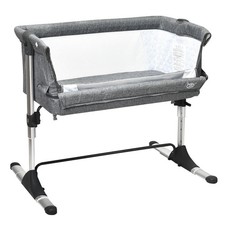Travel Portable Baby Bed Side Sleeper Bassinet Crib with Carrying Bag-Gray - Col