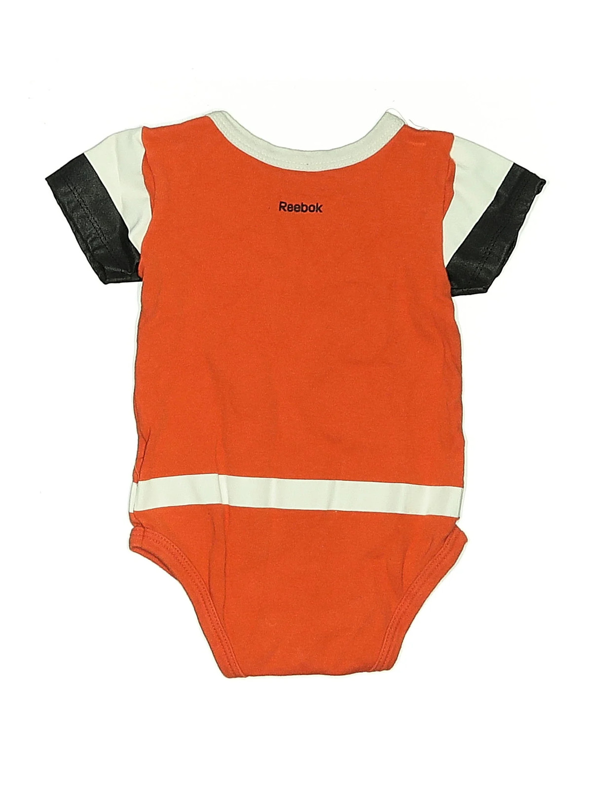 Reebok Girls Orange Short Sleeve Bodysuit 6-9 Months thumbnail 2