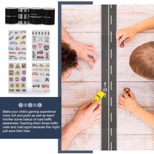 13 Pcs Road Traffic Tape Toy Car Road Train Railway Tape Train Road Tape - Afbeelding 9 van 12