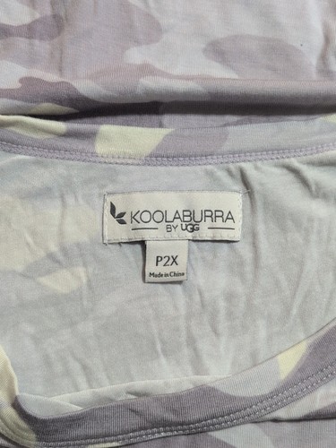 Kookaburra By UGG Tshirt P2X Lila Lounge Wear Oberteil Kurzarm Camouflage - Bild 7 von 9