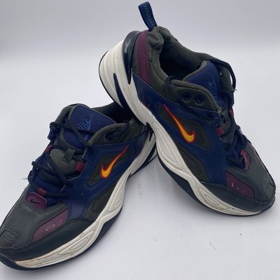 Nike M2K Tekno running shoes Midnight Navy Bordeaux Sequoia AV4789-401 Mens Sz 9