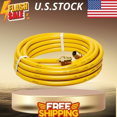 CSST 3/4'' Gas Line, 70ft Flexible Stainless Steel Pipe with 2 Male Adapters