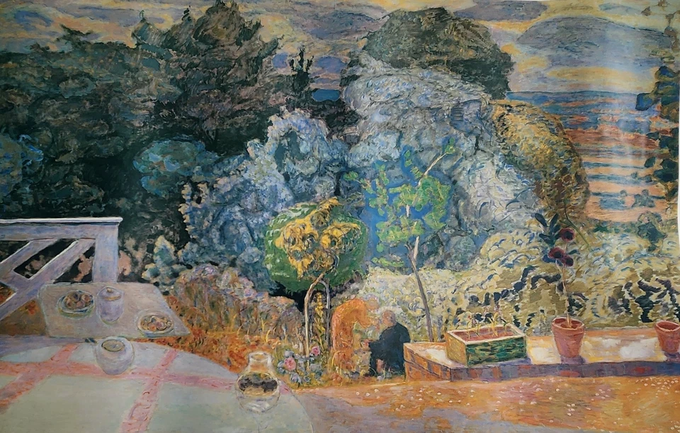 Póster Pierre Bonnard "La Terraza" 1918 óleo sobre lienzo 32"x24" nuevo stock antiguo Foto 2 de 4