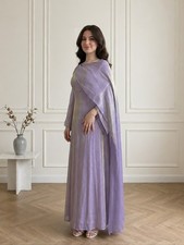 Dubai Women Long Sleeve Dress Abaya Muslim Turkey Robe Kaftan Jalabiya Evening