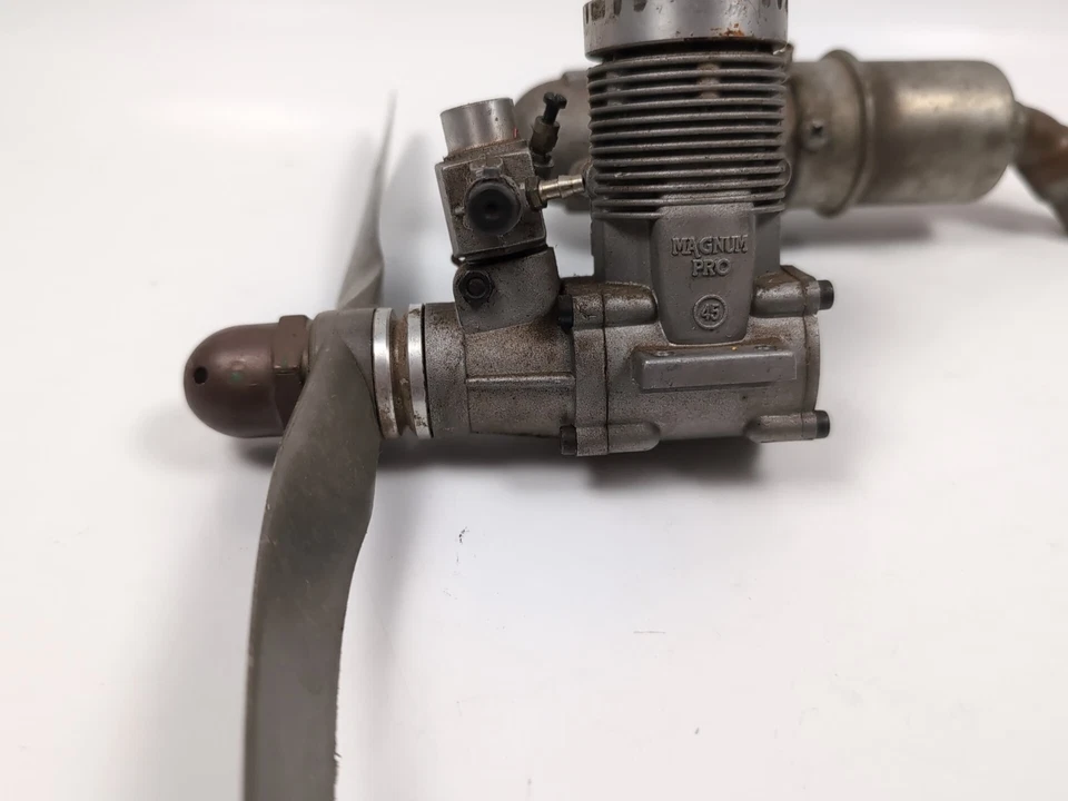 Magnum Pro .45 Nitro R/C Remote Control Model Airplane Engine w/Muffler - Image 2 of 4