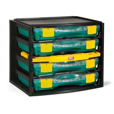 1 Multibox with 4 cases with movable dividers 22-26, 335x250x275mm