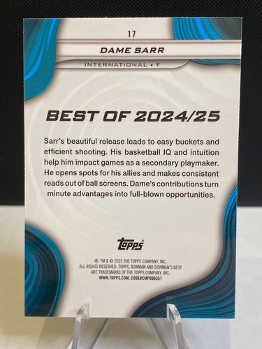 2024-25 Bowman's Best U Dame Sarr rifrattore shimmer #17 - Foto 2 di 2
