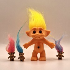 Yellow Jewel Belly Troll Doll Bonus Mini Trolls Fun 3-Piece Set 4 7 w/Hair