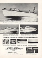 1955 Chris Craft Sea Skiff: Quality Features Standard Vintage Print Ad