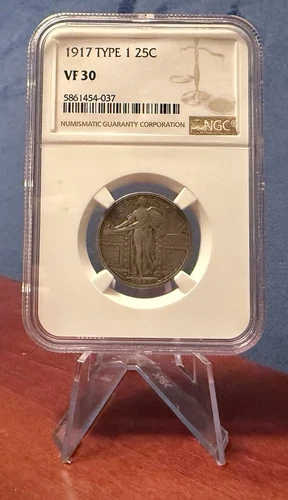 1917 Type 1 Standing Liberty Quarter VF 30 NGC