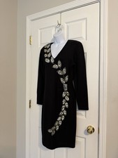 Outlander Vintage Black Embellished Evening Occasion Sz Small