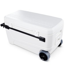 110 QT Rolling Cooler with Soft Ride Wheels, ...