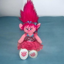 Build a Bear Dreamworks Trolls Pink Princess Poppy Stuffed 22&rdquo; with BABW Outfit