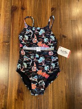 Salt Life Girl  s Tropical Pattern One-Piece Swimsuit NWT Size 14