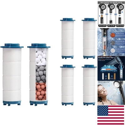 #ad High Pressure Hydro Shower Head Filter 6 Pack of 5 Stage Replacement Filters $14.72